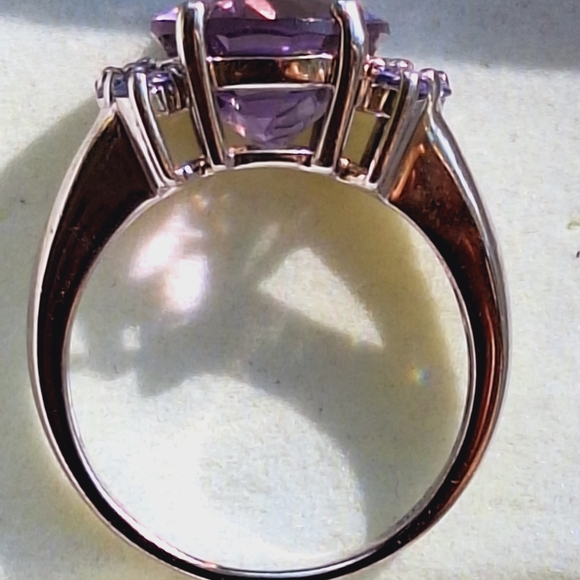 Amethyst and Tanzanite Sterling Silver Ring Size 6 NIB - Picture 4 of 5